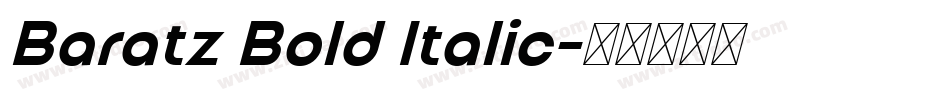 Baratz Bold Italic字体转换